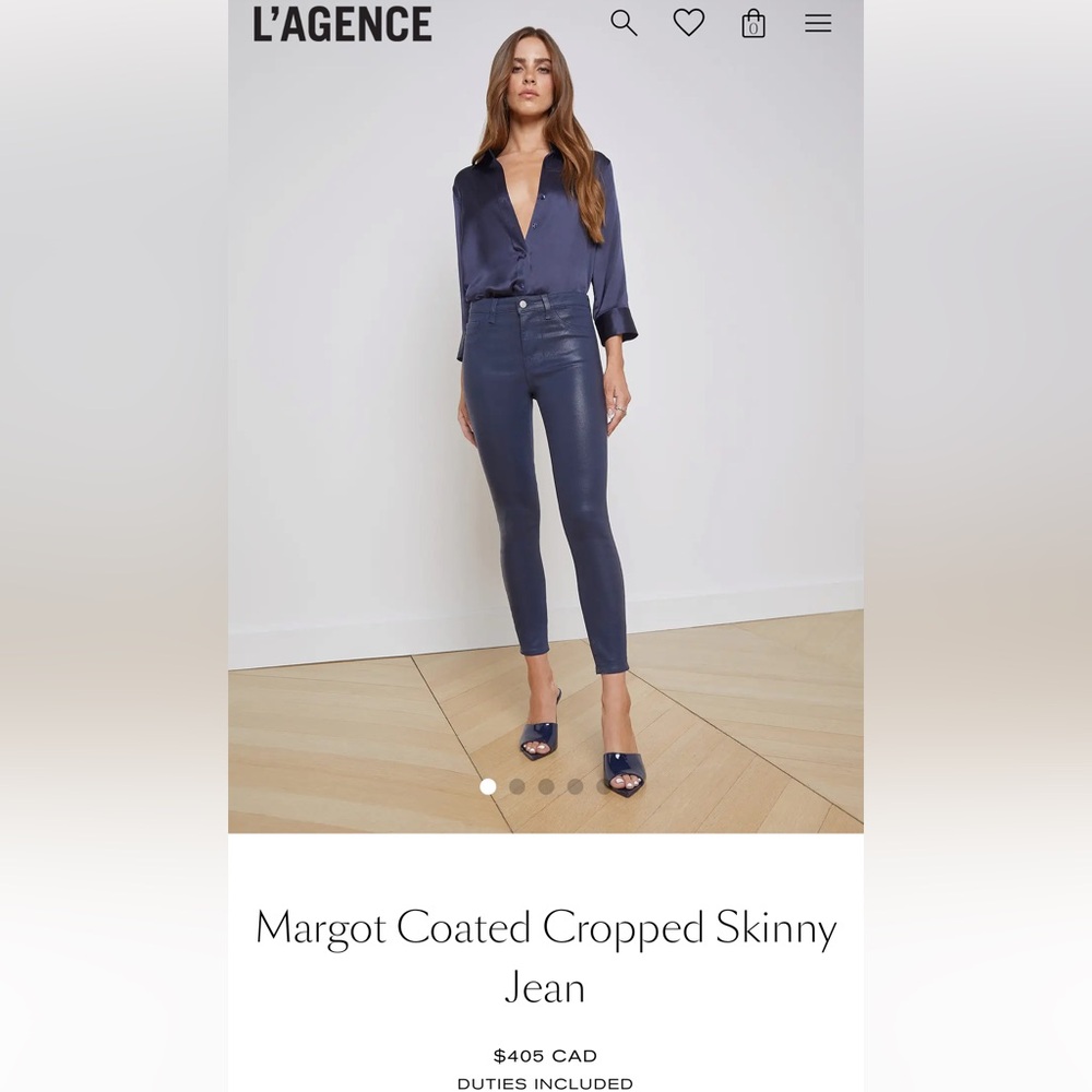 L'AGENCE Margot Red Skinny Jeans size 29